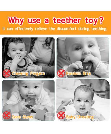 BPA-Free Silicone Remote Teether for Babies 6-18 Months - 3 Pack Teething Toy Set for Toddlers - Infant Gift - Buy Online on GoSupps.com