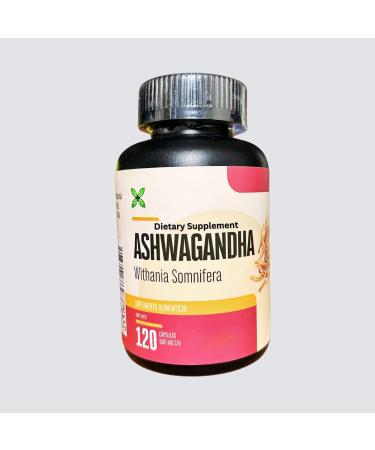 KM Ashwagandha Dietary Supplement 120 Caps of 500 MG Each