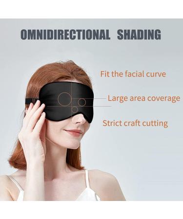 Olesilk 2 Piece Adjustable Silk Sleep Mask Set - 100% Mulberry Silk Eye Masks for Women & Men - Travel & Home Use - Stylish Black & Pink - Buy Online on GoSupps.com