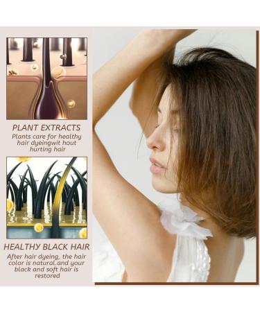 NHPY Medium Brown Hair Dye Shampoo for Gray HairInstant Hair Color Shampoo for Men and WomenBotanical Formulation No Hair Damage No Bleach Medium Brown - Buy Online on GoSupps.com