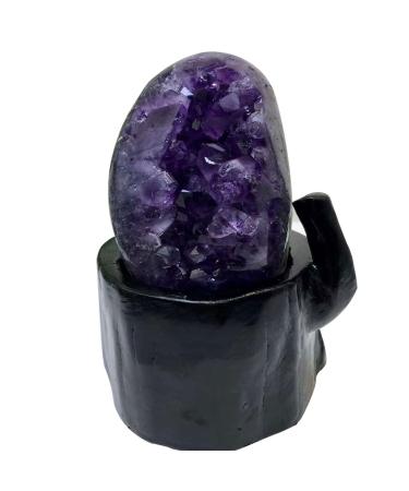 Amethyst Crystal Geode - Cornucopia Decoration - Deep Purple Raw Amethyst Cluster for Crystals Home and Decor Crystal Cluster