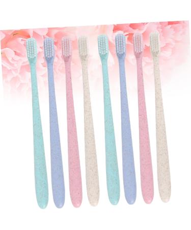 Buy FRCOLOR Soft Bristle Charcoal Toothbrushes - Eco-Friendly Wheat Straw Travel Set for Gum Care & Camping | 8pcs - Buy Online on GoSupps.com