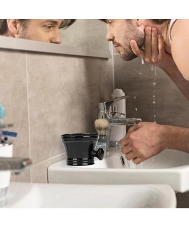 Linkidiea Men's Black Plastic Razor Cup with Handle - Deep Size Structured Wet Shaving Factory Quality - Buy Online on GoSupps.com