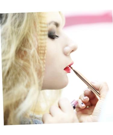 minkissy Double Ended Lipstick Brush Lip Brush for Lipstick Portable Lip Brush Cosmetics Brush Eyeshadow Makeup Brush Lip Mask Brush Eyeshadow Brush Major Powder Brush Miss Artificial Fiber 12x1x1cm Golden - Buy Online on GoSupps.com