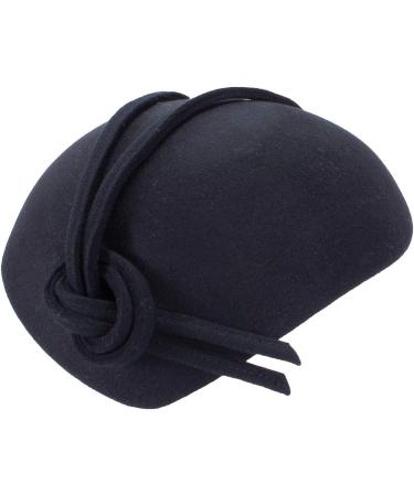 Lawliet Black Teardrop Women's Felt Fascinator Tam Beret Casque Cocktail Hat - Buy Online on GoSupps.com