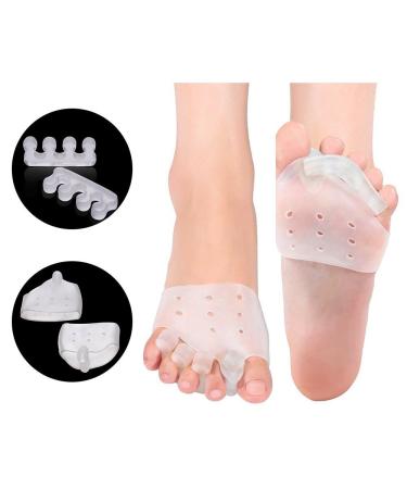 Toe Spreader Silicone Gel Separator Set - Hallux Valgus Correction for Men & Women | Bunion Relief Kit with Midfoot Pads - Buy Online on GoSupps.com