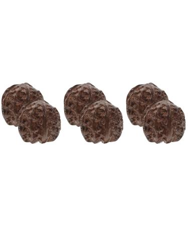 Nuobesty 6 Stk Wenwan handle Foot massage balls fruit decoration Stress balls train feng-shui decor finger trainer wood carving fruit and joys mini vietnam esische agarholz