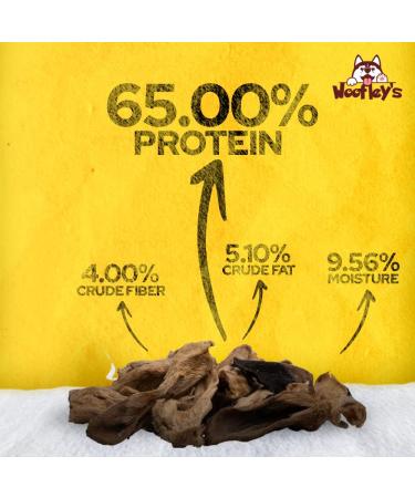 Woofley's we love you | Hairy Lamb Ears | Goat Ears | Natural Dog Treat Chews | 500 gr/Pack Lamb Ears with Hair 500 g (Pack of 1) - Buy Online on GoSupps.com