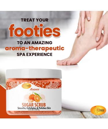 SPA REDI Sugar Body Scrub - Mandarin 16 Oz | Exfoliating Moisturizing & Nourishing for Smooth Fresh Skin - International Shipping - Buy Online on GoSupps.com