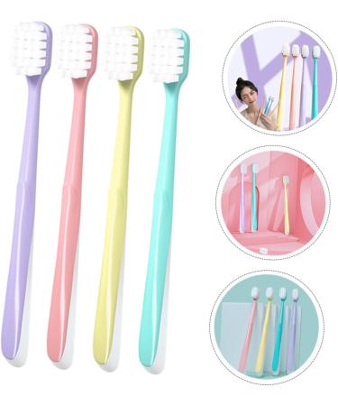 Frcolor 4-Pack Soft Cotton Nylon Toothbrush Set - Ideal Oral Care for Children & Teens | Lively Family Toothbrushes for Gentle Cleaning - Buy Online on GoSupps.com