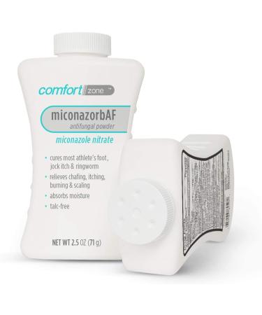 Comfort Zone Miconazorb Antifungal Powder 2.5oz (71g) (3 Pack) | Talc-Free | Miconazole Nitrate 2% | Athlete's Foot, Jock Itch, Ringworm Treatment - Buy Online on GoSupps.com