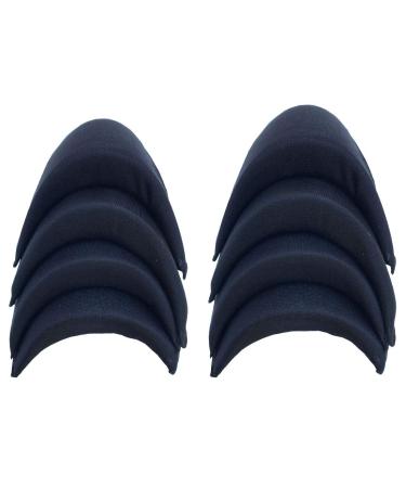 QKAIFRYSUG Mens Shoulder Pads for Jacket Blazer T-Shirt Clothing Dress Shoulder Pad Inserts Sewing Accessories 4 Pairs Black 4pairs Pads Black