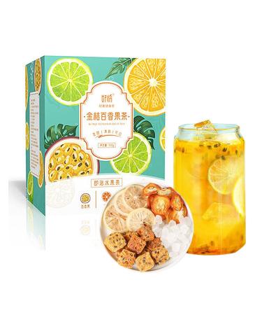 Kumquat Passion Fruit Tea 100g (20g*5 packs) Natural fruity, sweet and sour flavor Substitute tea Combination tea brewing cold brewing tea brewing in water Independent small package Instant brewing fruit tea easy to carry