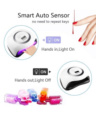 LED UV Nail Lamp - Hepaz Auto-Sensor Gel Nail Dryer | 4 Timer Settings for Perfect Fingernails & Toenails - International Shipping - Buy Online on GoSupps.com