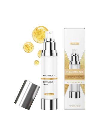 Eye Contour Serum with Hyaluronic Acid, Anti-Wrinkle Eye Contour, Caffeine and Niacinamide 15ml - Eye Contour Cream for Women - Anti-Dark Circles and Wrinkles Eye Cream (1pc)