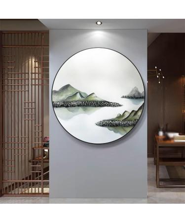 Chinese Style Three-Dimensional Shape Hand-Painted Porch Circular Hanging Picture (D MOD100CM) - Buy Online on GoSupps.com