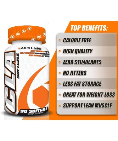 CLA 90 Softgels: Non-Stimulant Weight Loss Capsules for Fat Storage Reduction | Low Calorie Supplement - Buy Online on GoSupps.com