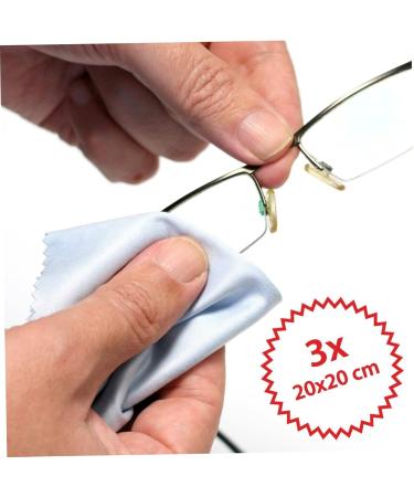 3PCS Microfiber Glasses Cleaning Cloths for Eyeglasses LCD Screens & Camera Lenses - Perfect Cleaning Tool for Clear Vision - Buy Online on GoSupps.com