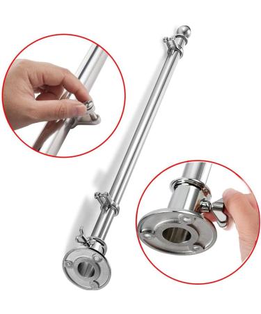 ZOMCHAIN Marine Flag Pole Set | 316 Stainless Steel | Boat, Yacht, Truck, Yard | 23.62inch/60cm - Buy Online on GoSupps.com