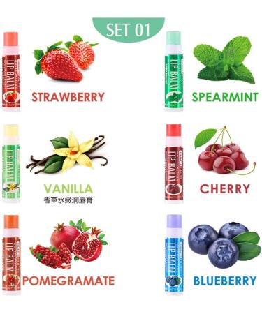 BYYLECL 6 Pack Lip Balm Fruit Flavor Moisturizing Nourishing Lips Balm for Girls Women - Buy Online on GoSupps.com