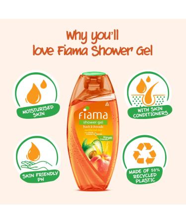 Fiama Di Wills Peach & Avocado Deep Moisturize Shower Gel 250ml - Hydrating Body Wash for Soft Skin | Buy Internationally - Buy Online on GoSupps.com