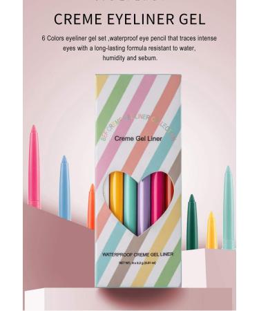  GL-Turelifes GL-Turelifes 6 Colors Matte Liquid Eyeliner Set Colorful Waterproof Eyeliner Pen Matte Pencil (B) - Buy Online on GoSupps.com