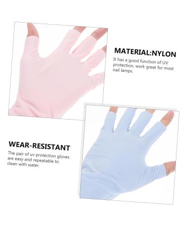 Didiseaon 2 Pairs Nail Hands Care Gloves Nail Uv Gloves Uv Gloves for Gel Manicures Fingerless Sun Gloves Riding Nail Art Accessory Nail Lamp Thin Section Nylon 21x12x0.1cm As Shown1 - Buy Online on GoSupps.com