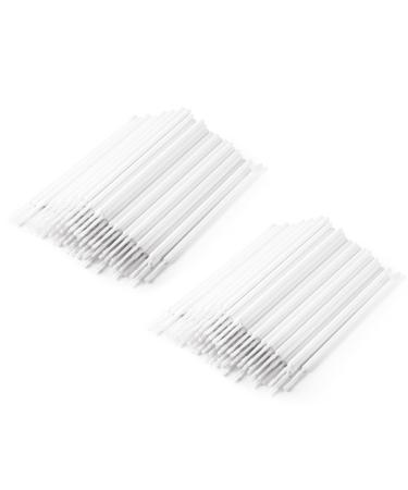 200PCS Micro Applicator Brushes Disposable Application Brushes for Eyelash Extensions Makeup Dental Care and Cleaning White