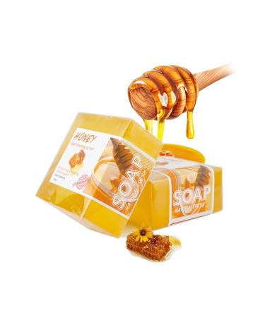 Turmeric Honey Soap, Turmeric Soap for Face and Body, Turmeric Honey Soap for Dark Spots, Sensitive Skin, Acne Reduction, Washing Essentials.