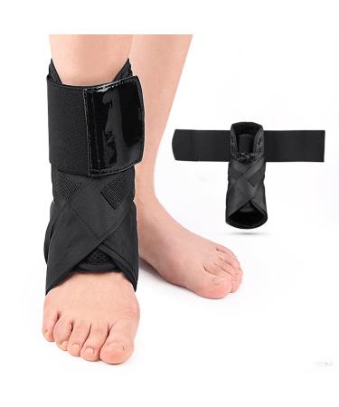 Ankle Brace with Side Stabilizers Adjustable Ankle Brace Support for Sprained Ankle Plantar Fasciitis Relief Achilles Tendonitis Brace Heel Protector Wrap for Pain & Compression(Large (7.5-9.5))