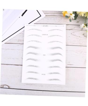 FOMIYES 2 Pairs Adhesive Eyebrow Template Artificial Eyebrow Patch Eyebrow Stickers Makeup Tools 6d Simple 1 count (Pack of 1) Black 003 - Buy Online on GoSupps.com