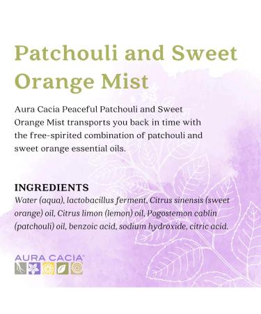 Aura Cacia Peaceful Patchouli and Sweet Orange Mist | 118 ml (4 fl. oz.) | GC/MS Tested for Purity - Buy Online on GoSupps.com