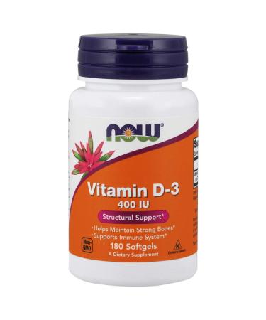 Now Foods Vitamin D-3 400 IU - 180 Softgels