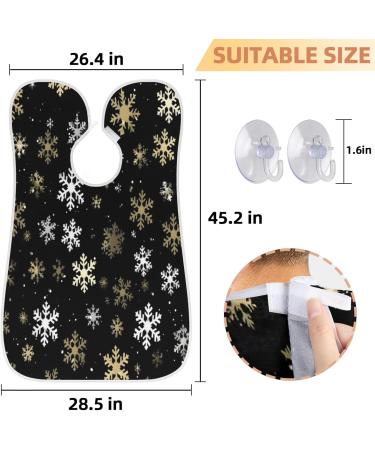 Snowflake Beard Bib Apron | Beard Hair Catcher for Men | Perfect Gifts for Dad & Husband | Fathers Day Anniversary & Christmas - Buy Online on GoSupps.com