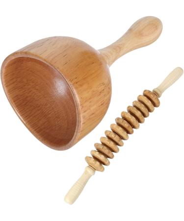 3 Sets Wooden Massage Tools - Facial Roller & Acupunctive Scraping Board for Skin Care - Hand & Foot Massage 17.5x9cm - Buy Online on GoSupps.com