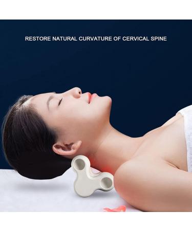 Neck Protection Cervical Tension Device | Shoulder Relaxer Pillow for Neck Pain Relief | Home Use Neck Support - Bianco - Buy Online on GoSupps.com