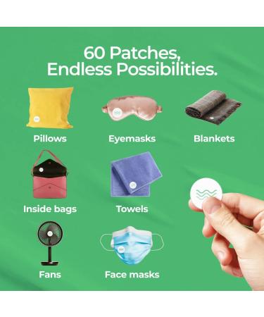Combo Pack & Breathe Stickers Set for Masks - Natural Essential Oil Aromatherapy Stickers to Refresh Breath for Facial Masks & Pillows 10 Packs-120 Patches - Gya Labs - Buy Online on GoSupps.com