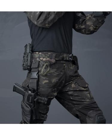 IDOGEAR Tactical Belt MOLLE Military Rigger's Belt Set Medium Multicam Black - Buy Online on GoSupps.com