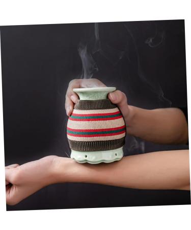 Beavorty 3 Sets Moxibustion Pot & Electric Facial Massage Device - Ceramic Moxa Burner for Full Body Massage & Relaxation - Buy Online on GoSupps.com