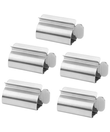 Pingui 5 pieces of tube press stainless steel toothpaste expresser with tube key tooth paste squeezer dispenser tubes crossing toothpaste tube squeezer for all tube