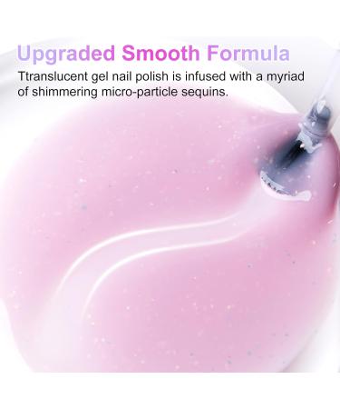 NXJ INFILILA Glitter Gel Nail Polish 6 Colors Gel Nail Polish Set 10ml Natural Nude Color Translucent Jelly Nail Polish DIY Nail Art at Home Professional Nail Salon Translucent Nail Polish Nude Glitter - Buy Online on GoSupps.com