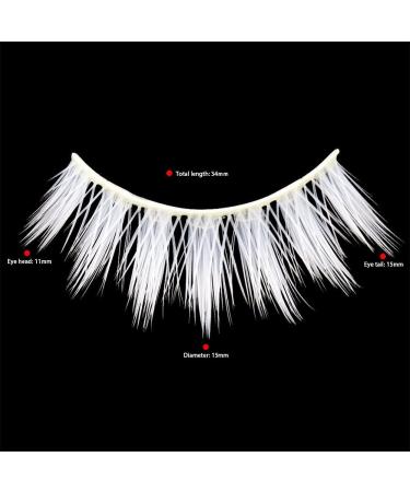 Handmade Natural White False Eyelashes | 3D Look | Perfect for Stage Performance & Role Play - Buy Online on GoSupps.com
