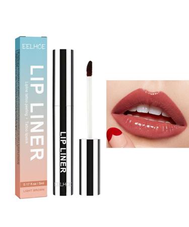 Dischangable lip contour pencil removable lip liner pencil plump lip lines lip liner show that the lip color make-up does not take off peel off lip liner 5 ml concealer dark corn (light brown)