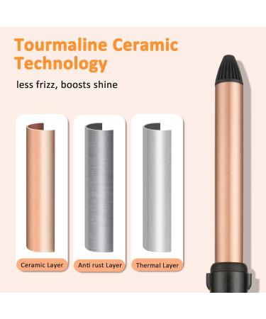 LXMTOU 25mm Ceramic Curling Wand - Professional 1 Inch Curling Iron for Short to Long Hair, Clampless Design, Adjustable Temperature, Dual Voltage - Buy Online on GoSupps.com
