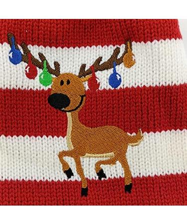 Festive Christmas Dog Sweater - Warm Knitted Turtleneck XL with Reindeer Pattern | Perfect Gift for Puppies & Dogs - Buy Online on GoSupps.com