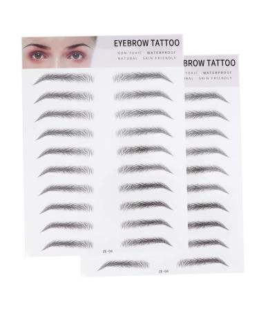 Ipetboom 2pcs 3d Eyebrow Stickers Suits Makeup Eyebrow Transfer Eyebrow Transfer Stickers The Lazy Make up 6d