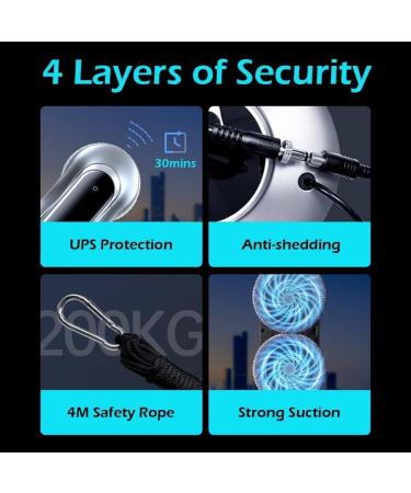 CHHMAELOVE Upgrade Window Cleaning Robot 4-Way Dual Water Spray Remote Control with 10 Mop Pads and 3500Pa Strong Suction for Interior/Exterior Highrise Windows - Buy Online on GoSupps.com