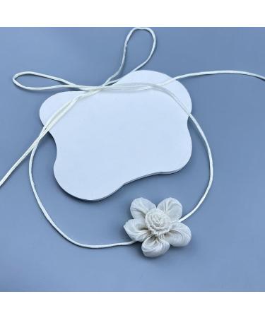 South Kieling Floral Choker Necklace | Elegant Flower Shape Collarbone Chain | Light White Fabric Jewelry - Buy Online on GoSupps.com