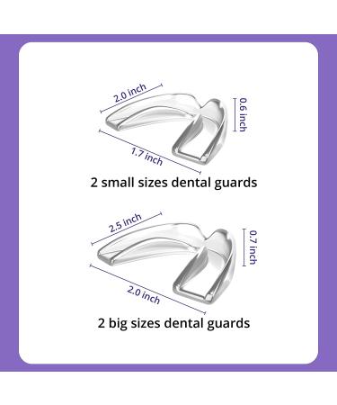 Difiney Mouth Guard - Pack of 4 (2 Sizes) - Anti-Grinding Dental Night Guard for Bruxism & TMJ - Eliminates Teeth Clenching - 100% Satisfaction - White - Buy Online on GoSupps.com