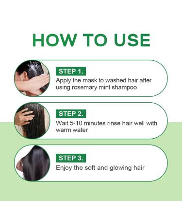 Rosemary Mint Hair Mask - Deep Conditioning for Damaged Dry Frizzy Hair (380ML) - Anti-Break Bond Repair Treatment - Buy Online on GoSupps.com